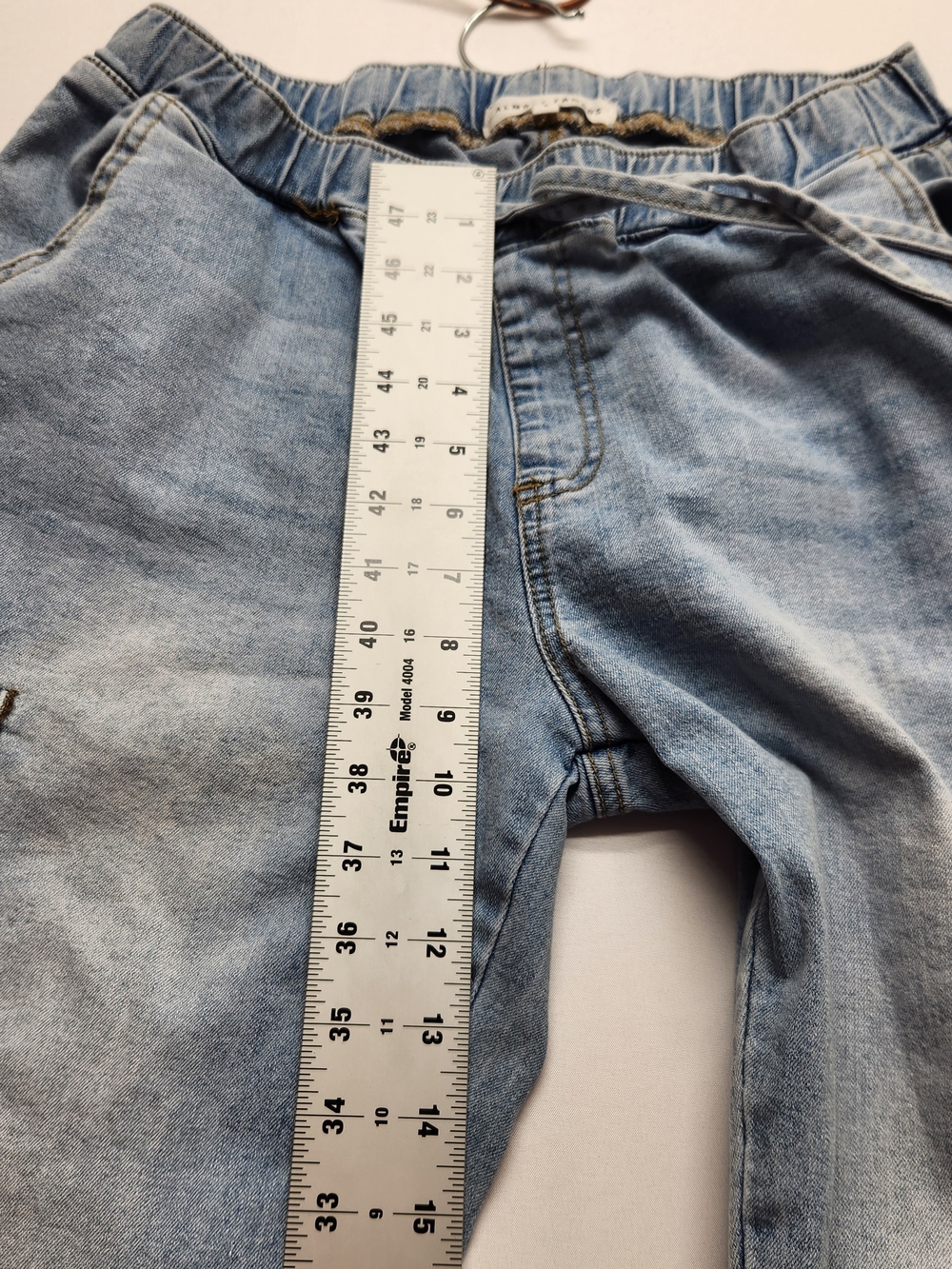 ⭐️ Almost Famous High Rise Denim Cargo Jogger Jeans Light Wash Utility Large - Picture 6 of 14